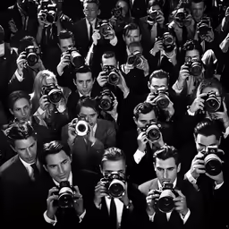 many people are taking pictures and pictures together