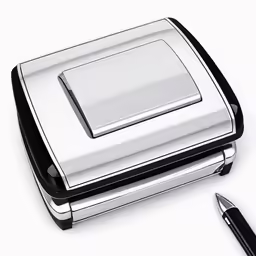 a stainless steel toaster and electronic gadget