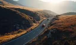 a hill is shown with a road running in it