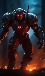 a robot that is next to the words war of the dead