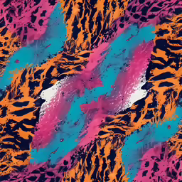a very vibrantly colored abstract artwork is in progress