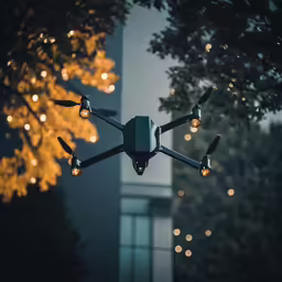 a remote controlled area that is sitting on top of a tree