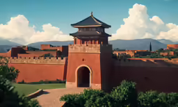 a large castle like structure built on a hill