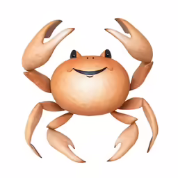an image of a smiling crab