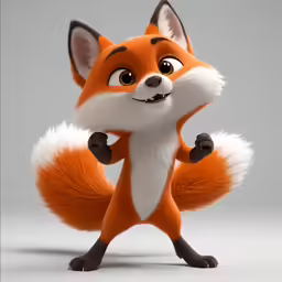 a picture of a fox in cartoon style