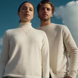 two young people standing next to each other