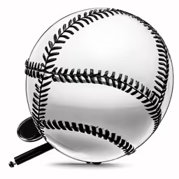 a baseball and a bat on top of it