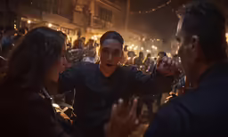 an image of a group of people clapping