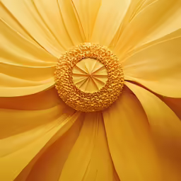 the petals of an yellow flower are arranged