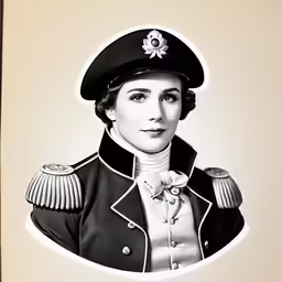 the image of the woman is in black and white