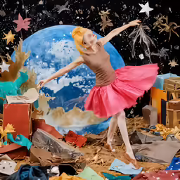 the ballerina is posing for a photograph