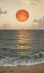 an image of a red circle floating in the air