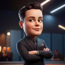 a 3d image of a person in a suit