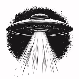 an image of a flying saucer with rays coming from it