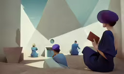 this is an image of woman reading and wearing dresses