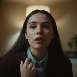 an image of a girl looking into the camera