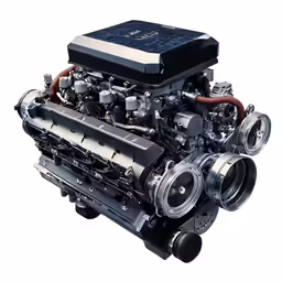 the engine on a car that is equipped with the top end assembly