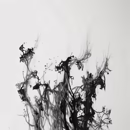 black and white ink splats and spray
