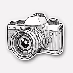 a sticker that has an image of a camera
