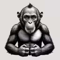 a monkey standing and looking directly into the camera