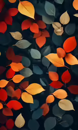the leaves of many different colors can be seen in this photograph