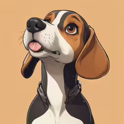 a drawing of a dog with an expression