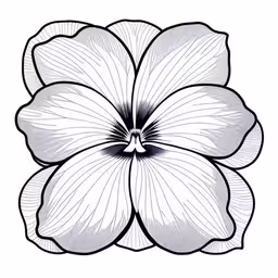 a large flower with black and white lines,a black and white flower on a white background