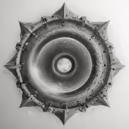 a circular artwork with the space inside it