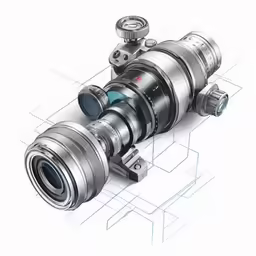 a computer artwork depicting the position for a digital camera