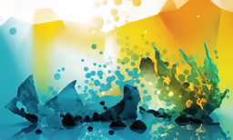 an abstract colorful wallpaper with dots and bubbles