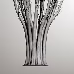 a drawing of a tree with no leaves