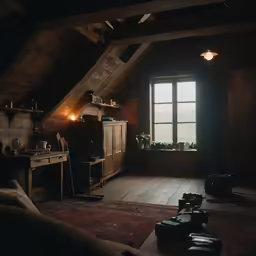 this is a loft apartment with an exposed ceiling