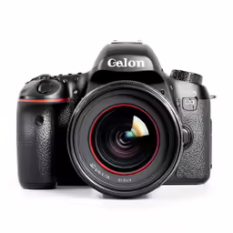 a digital camera with lens attached to it
