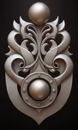 an abstract wall with two speakers and some designs
