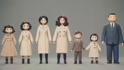 a group of dolls with people in a photo