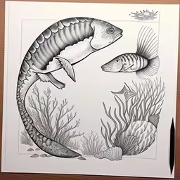 a fish and another fish are shown next to each other