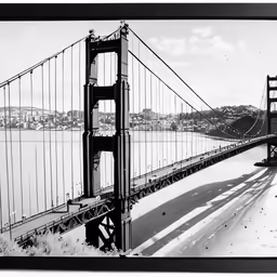 a very big bridge going over the water