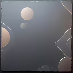 a gray and black artwork has some shapes in it