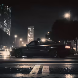 the cars are stopped on the road at night time