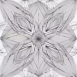 an intricate white and black design on a white background