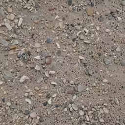 there is some gravel and rocks all around