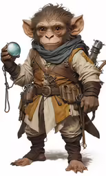 a cartoon character holding a green ball and pointing