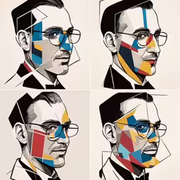 a group of 4 pictures that include several faces