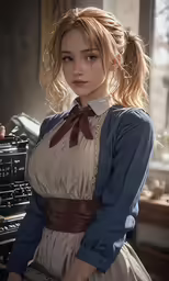 the doll is holding an electronic device in her hand
