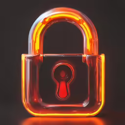 the lock is glowing brightly on the surface