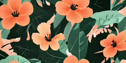 a group of orange flowers sitting next to each other