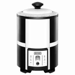 a food steamer sits on the ground