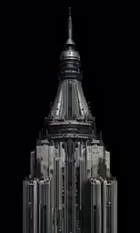 an abstract architectural rendering of a massive skyscraper