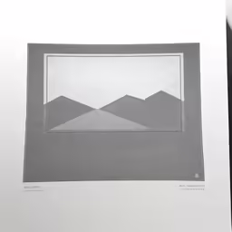 a print that has some type of mountain and stars in it