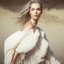 a woman in white dress posing for the camera